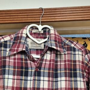 Saugatuck Men's Casual Plaid Shirt - Red, Blue, and White